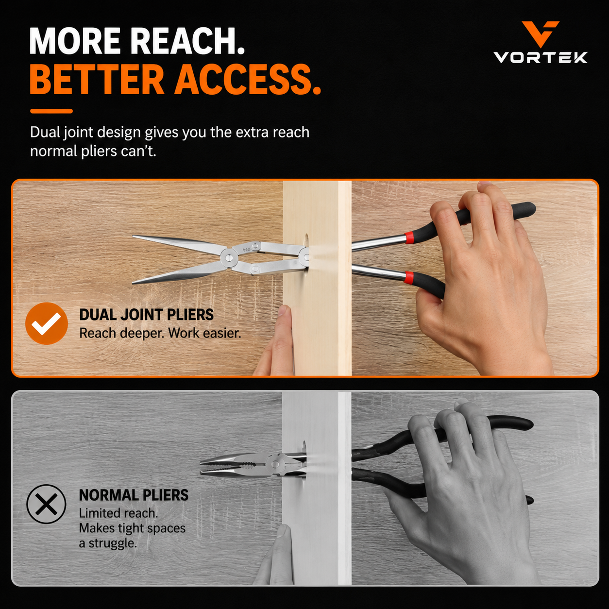 Vortek Double-Joint Locking Pliers