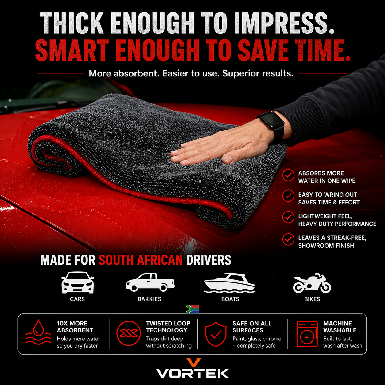 Vortek Microfiber Drying Towel