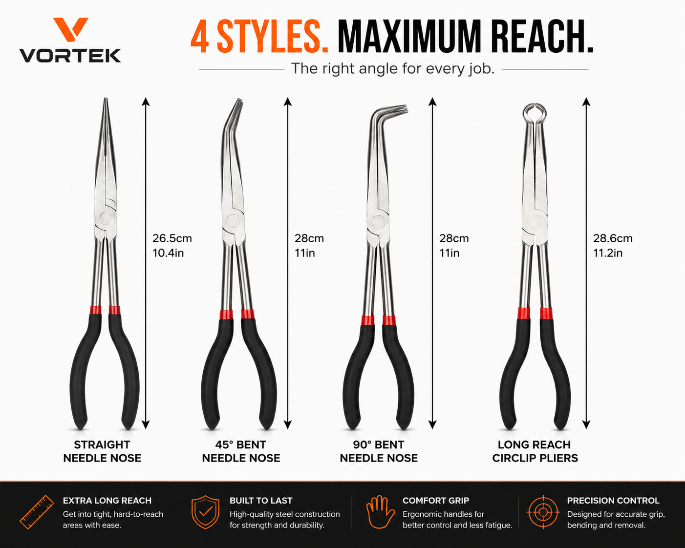 Vortek Long Nose Pliers Set