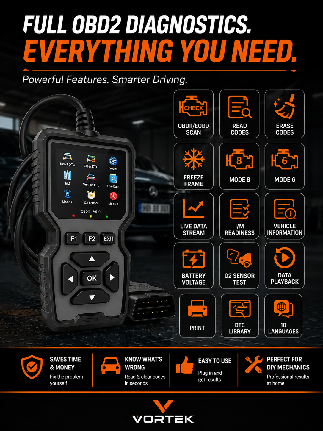 Vortek OBD2 Scanner