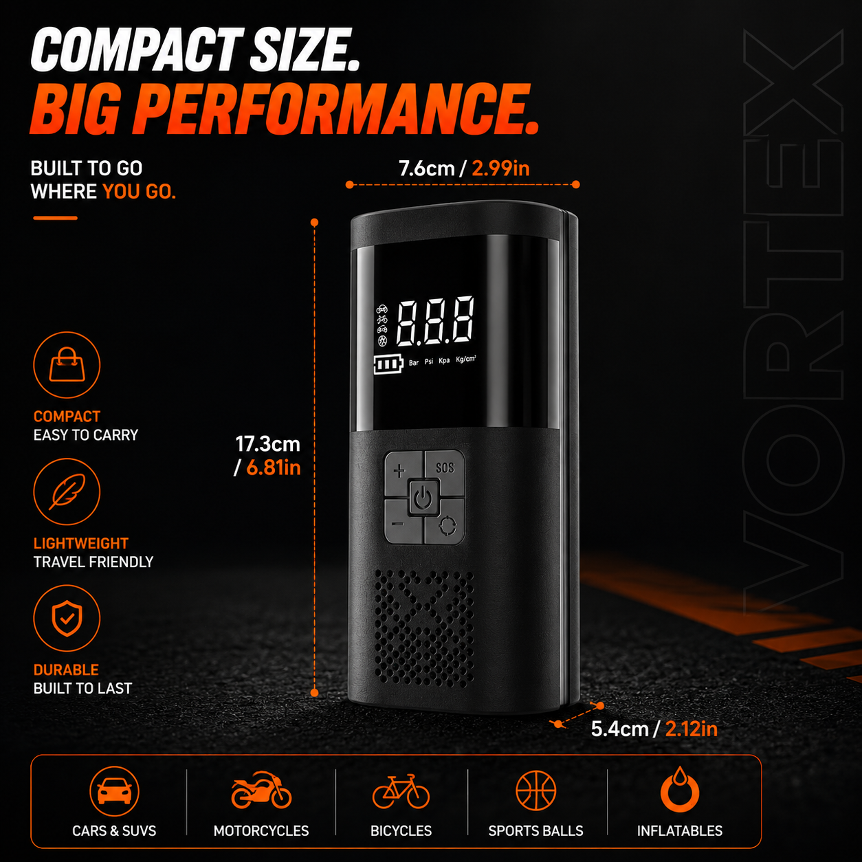 Vortek Portable Tyre Inflator