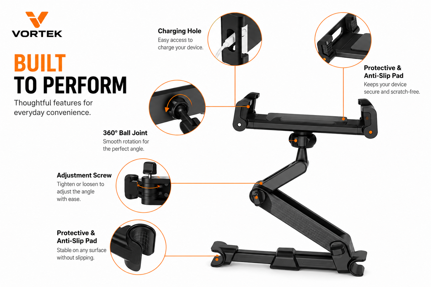 Vortek Headrest Tablet Mount