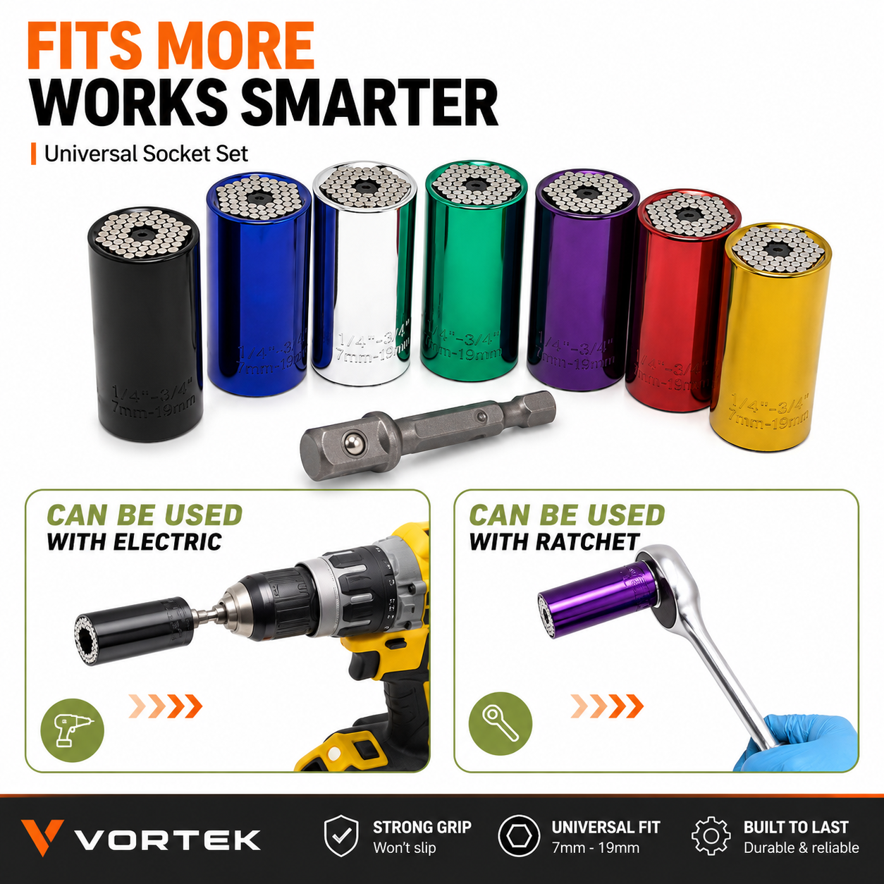 Vortek Universal Fit Socket Adapter