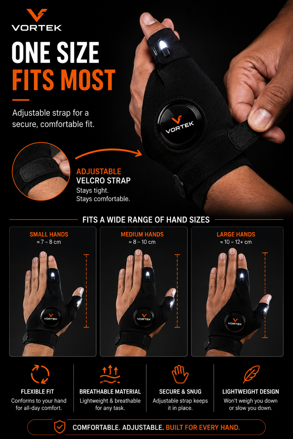 Vortek LED Work Gloves