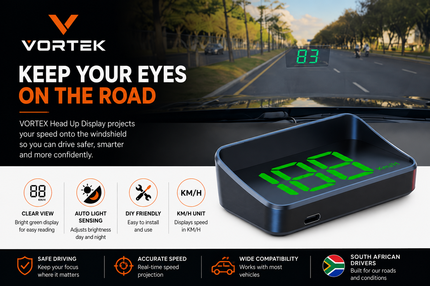 Vortek Digital Head-Up Display