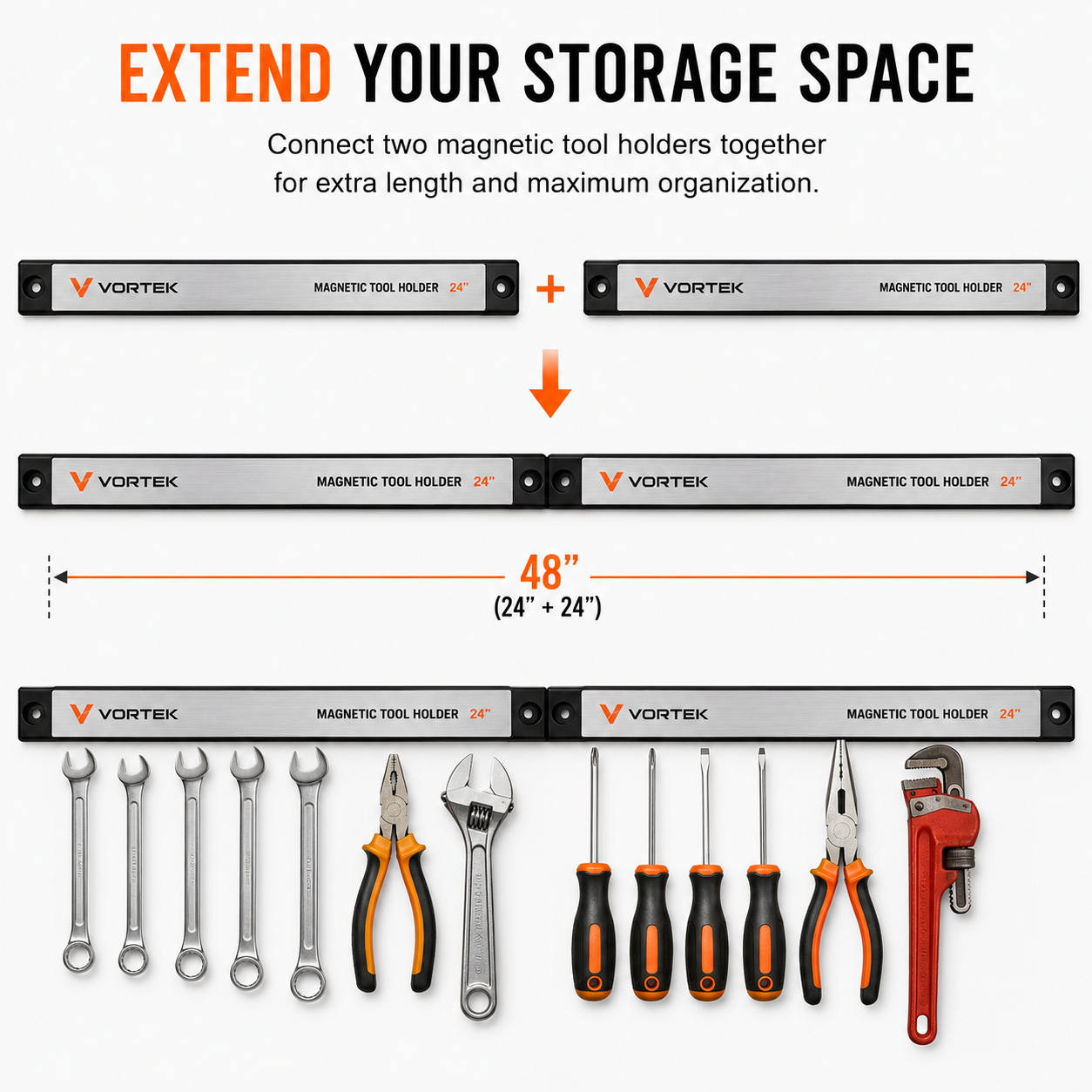 Vortek Magnetic Tool Rack