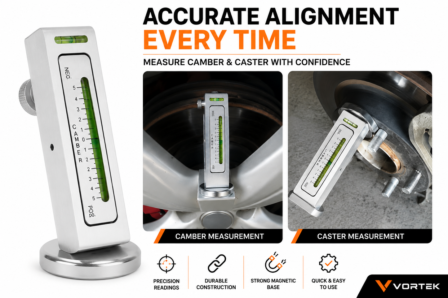 Vortek Precision Camber & Caster Gauge