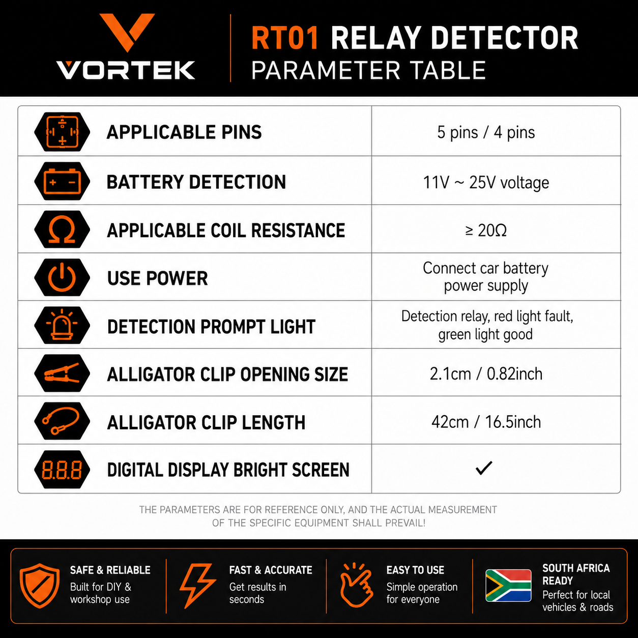 Vortek RT01 Relay Tester & Battery Voltage Detector