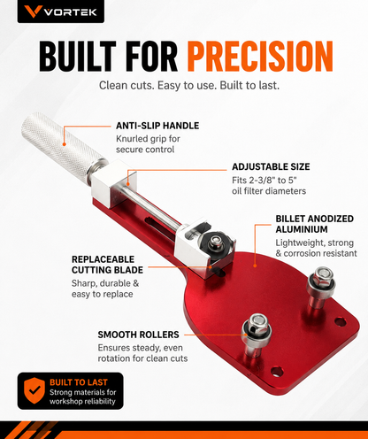 Vortek Oil Filter Cutter