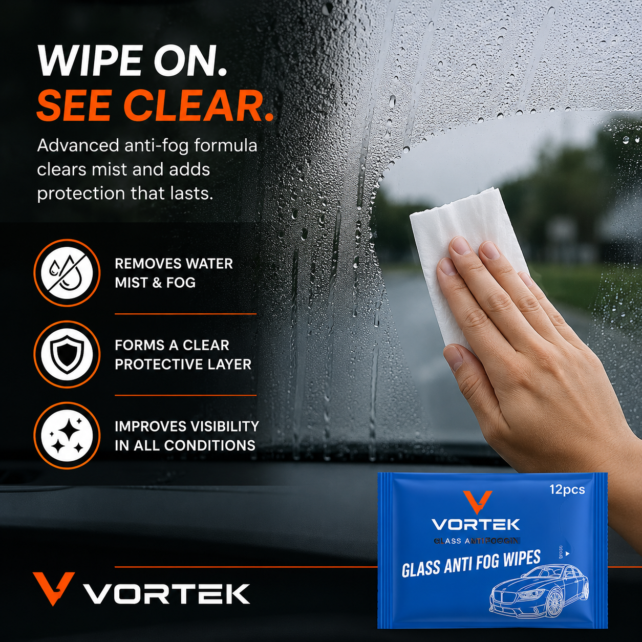 Vortek Anti-Fog Wipes