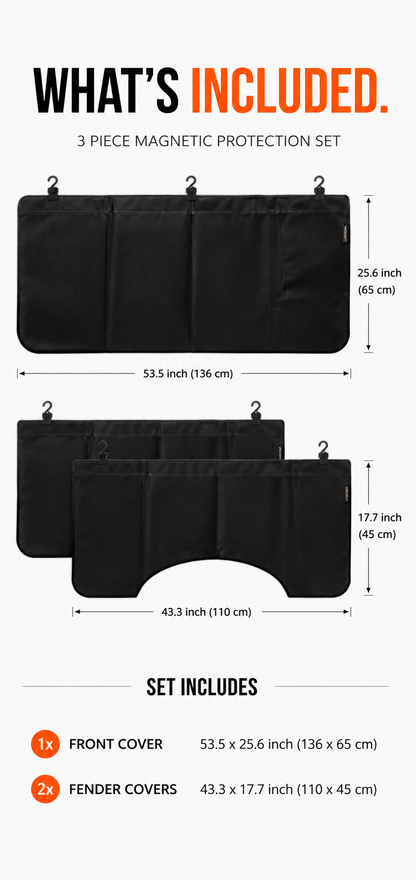Vortek 3-Piece Magnetic Fender Cover Set