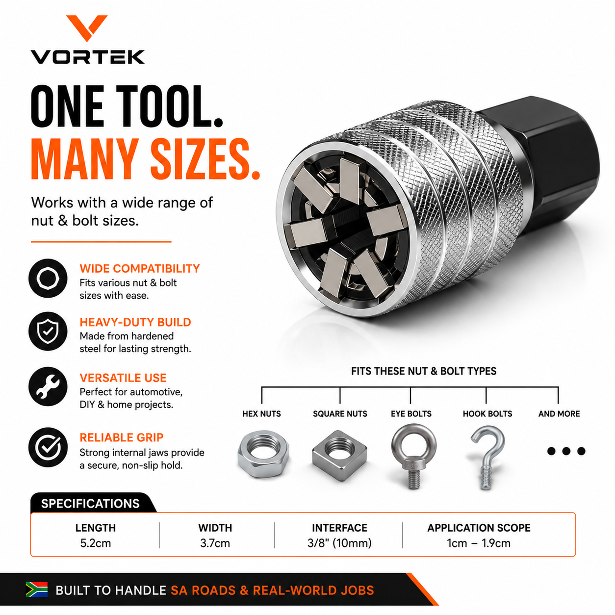 Vortek Universal Adjustable Socket