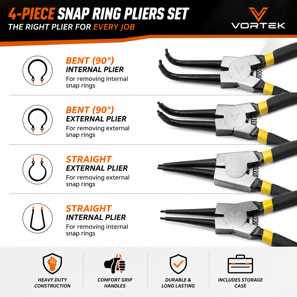Vortek Snap Ring Pliers Set