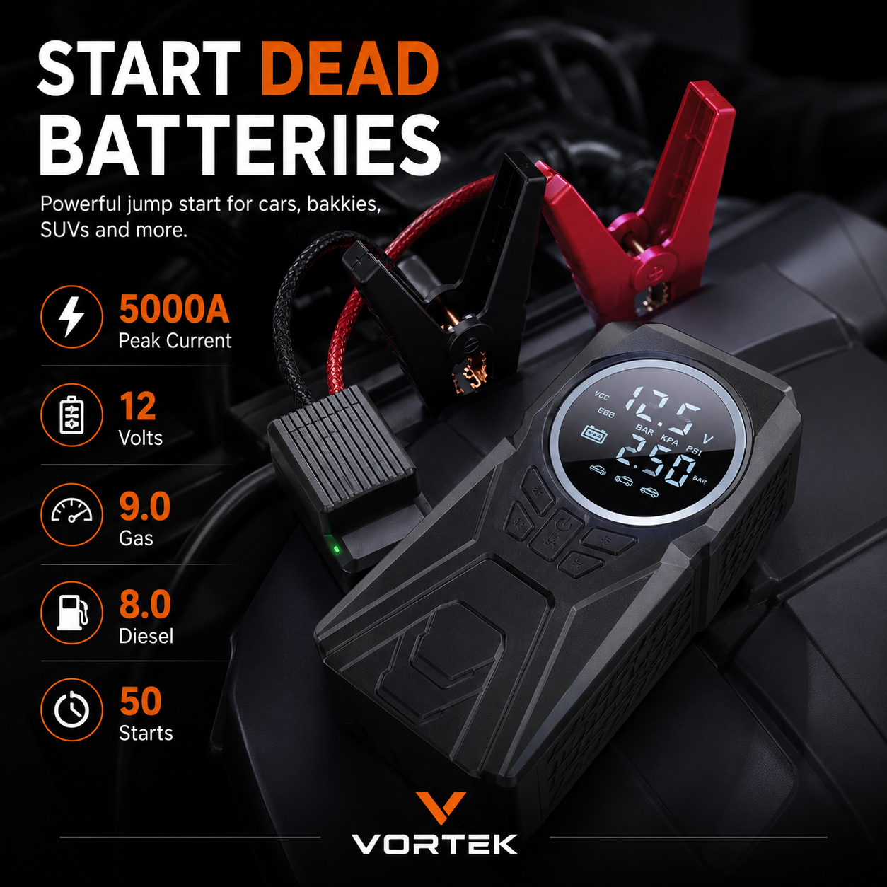 Vortek Portable Jump Start Kit