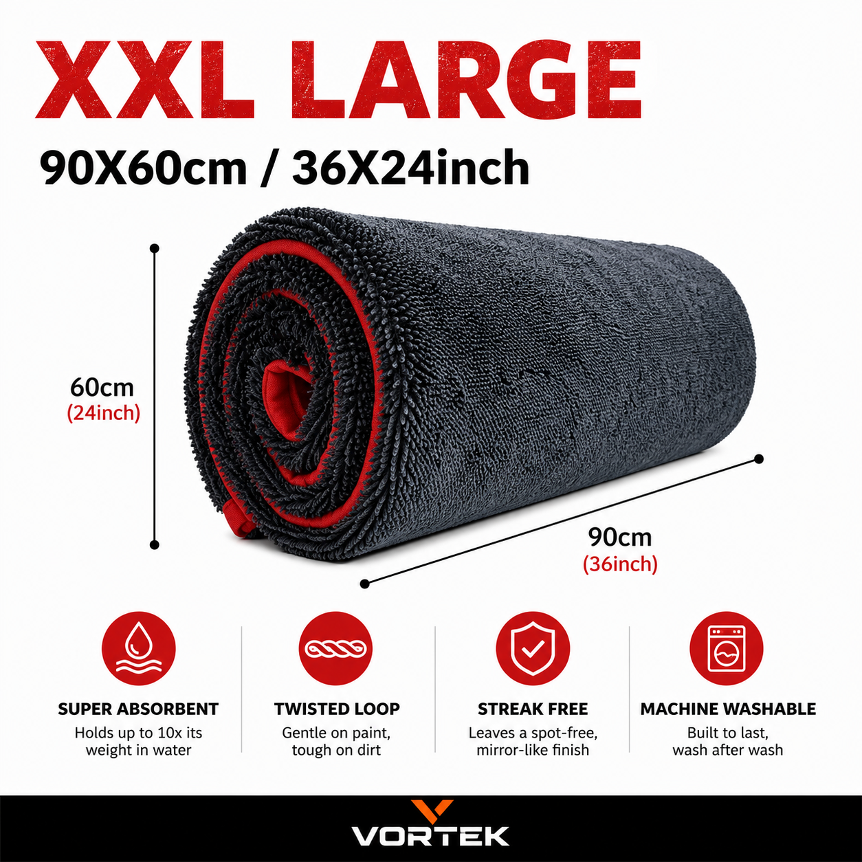 Vortek Microfiber Drying Towel