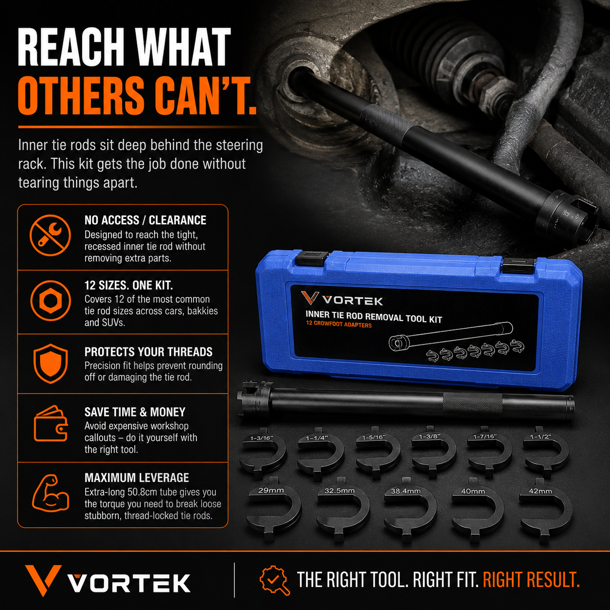 Vortek Tie Rod End Puller Kit