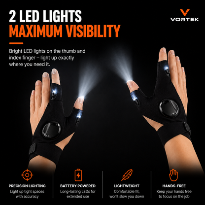 Vortek LED Work Gloves