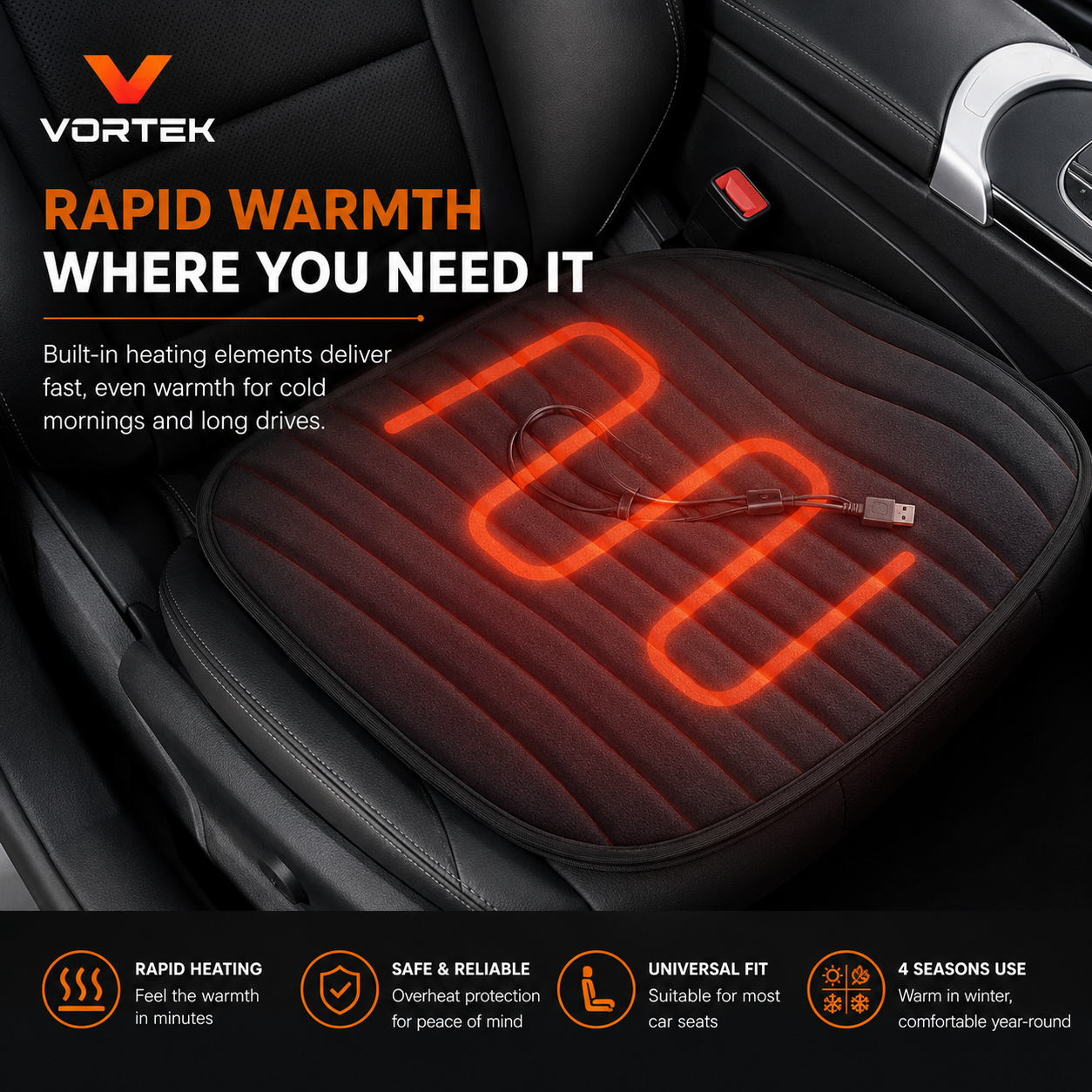 Vortek Heated Seat Cushion