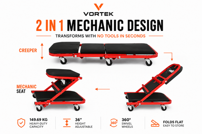 Vortek Rolling Mechanic Creeper Seat