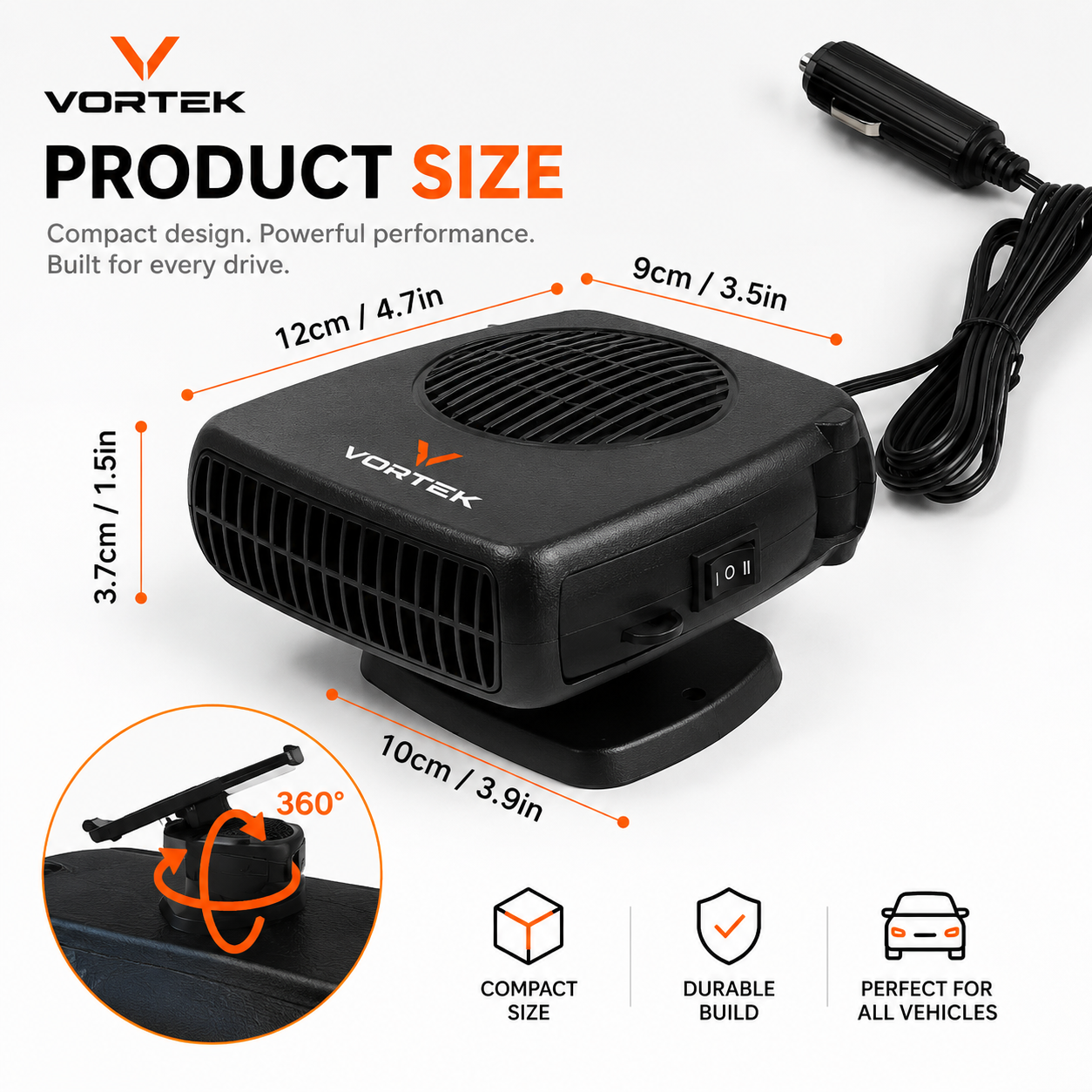 Vortek Portable Car Heater
