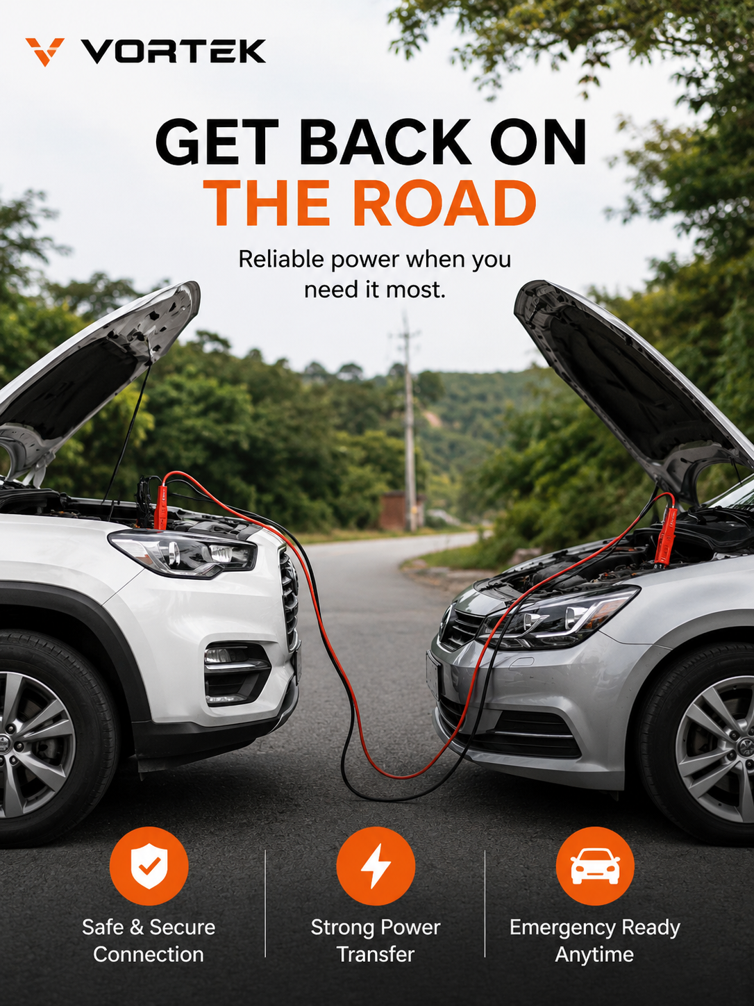 Vortek Heavy-Duty Jumper Cables