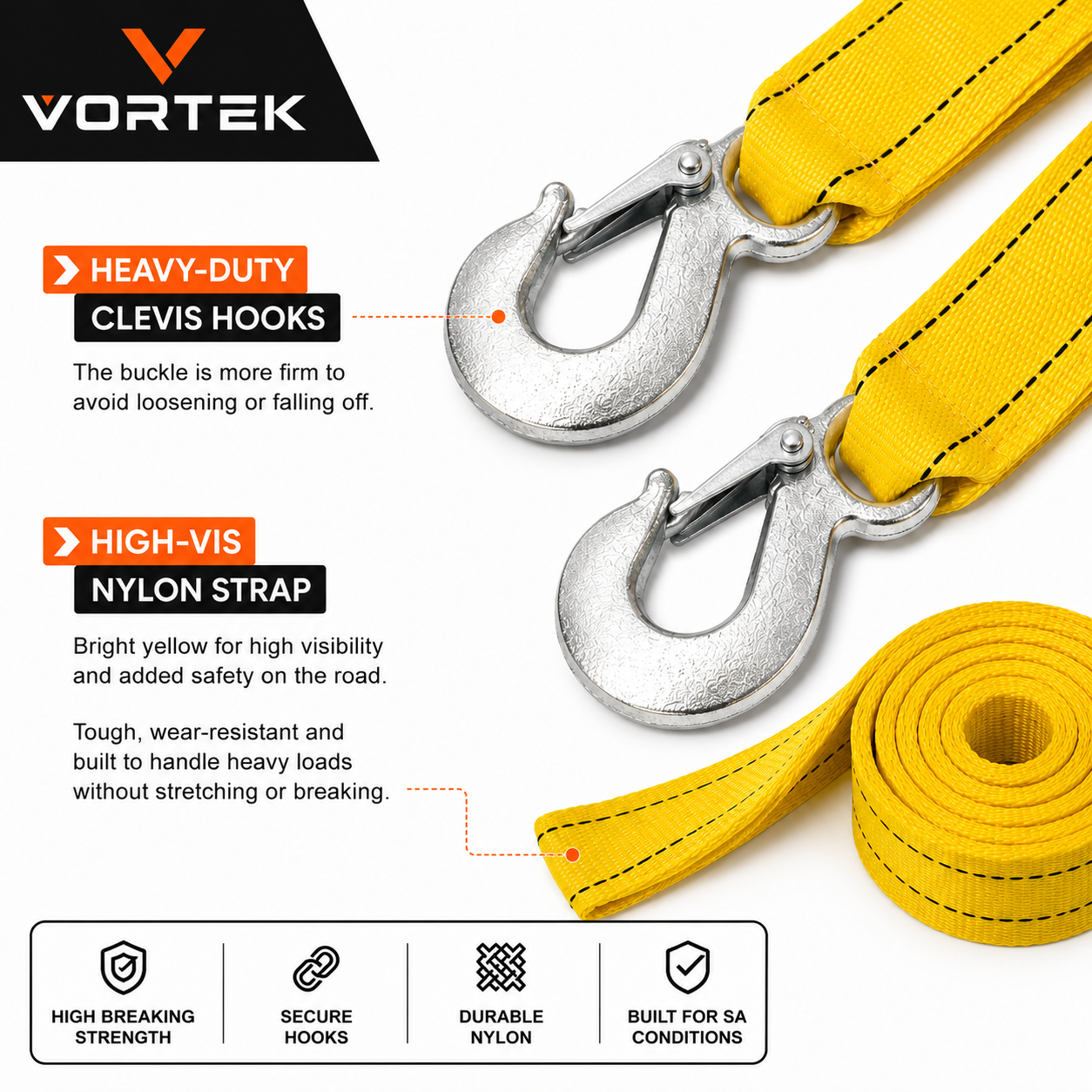 Vortek Recovery Tow Rope