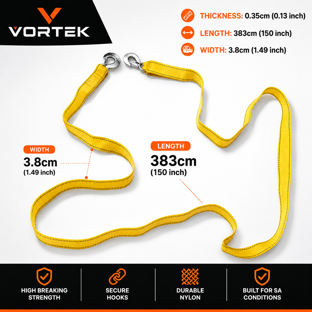 Vortek Recovery Tow Rope