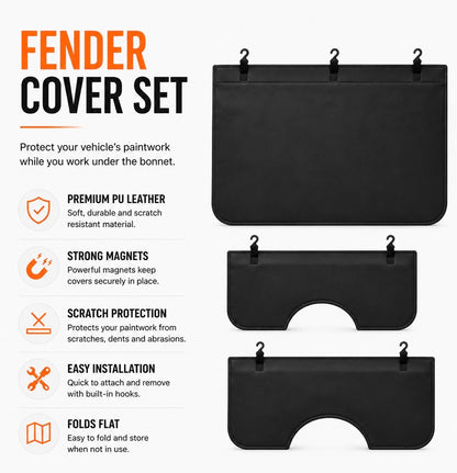 Vortek 3-Piece Magnetic Fender Cover Set