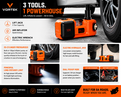 Vortek 3-in-1 Electric Car Jack