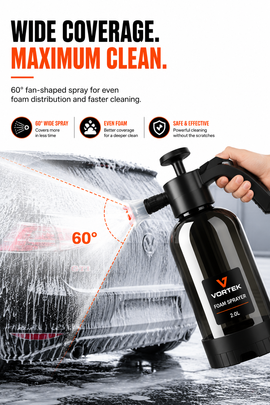 Vortek 2L Hand Pump Foam Sprayer