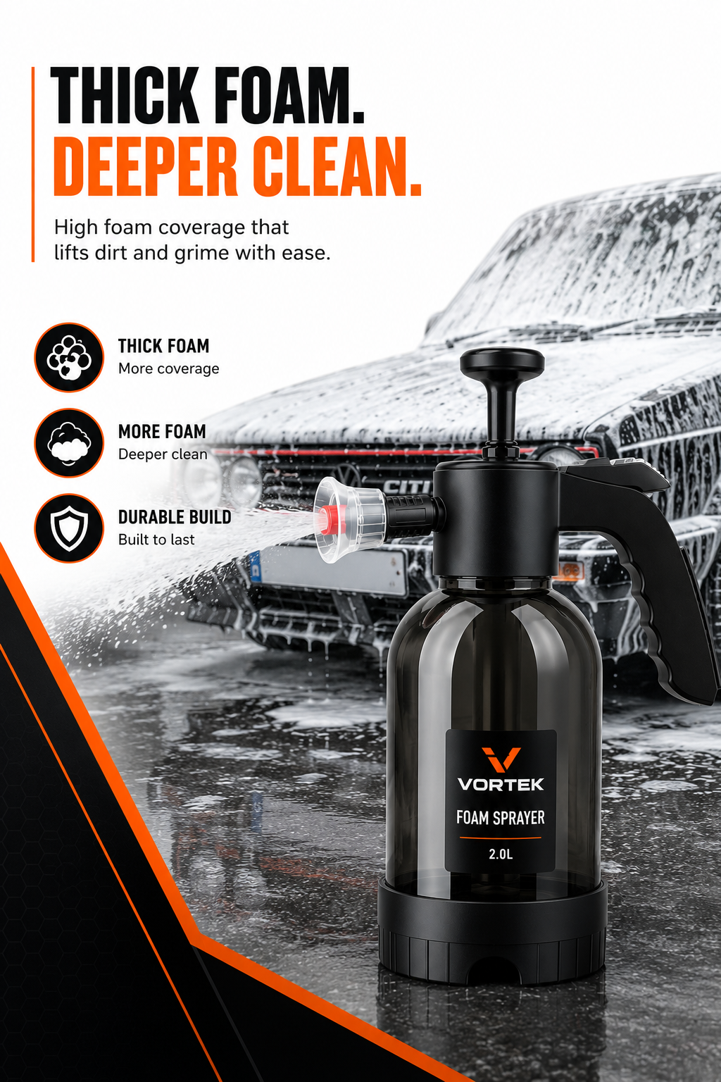 Vortek 2L Hand Pump Foam Sprayer