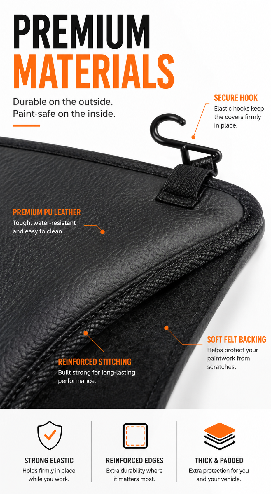 Vortek 3-Piece Magnetic Fender Cover Set