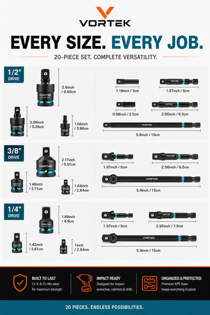 Vortek Impact Socket Adapter Set