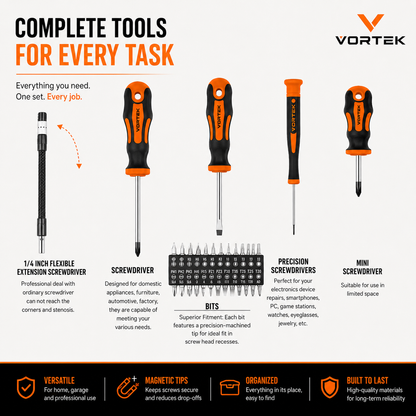 Vortek Magnetic Screwdriver Set