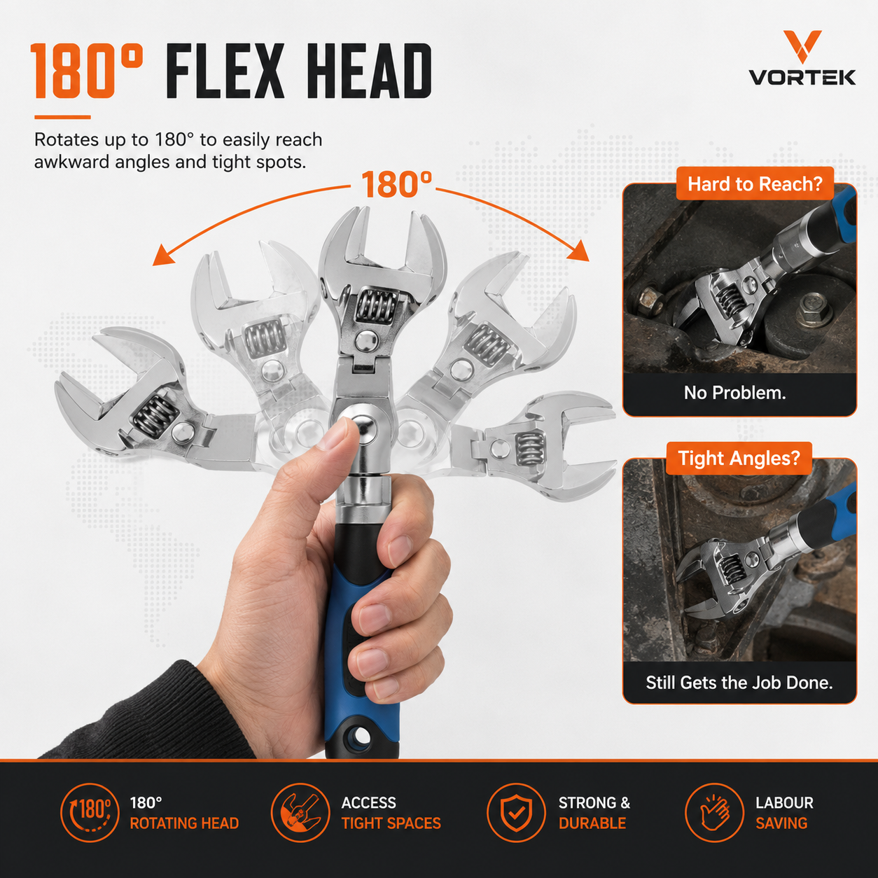 Vortek 3-in-1 Adjustable Wrench