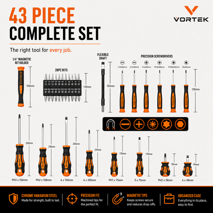 Vortek Magnetic Screwdriver Set