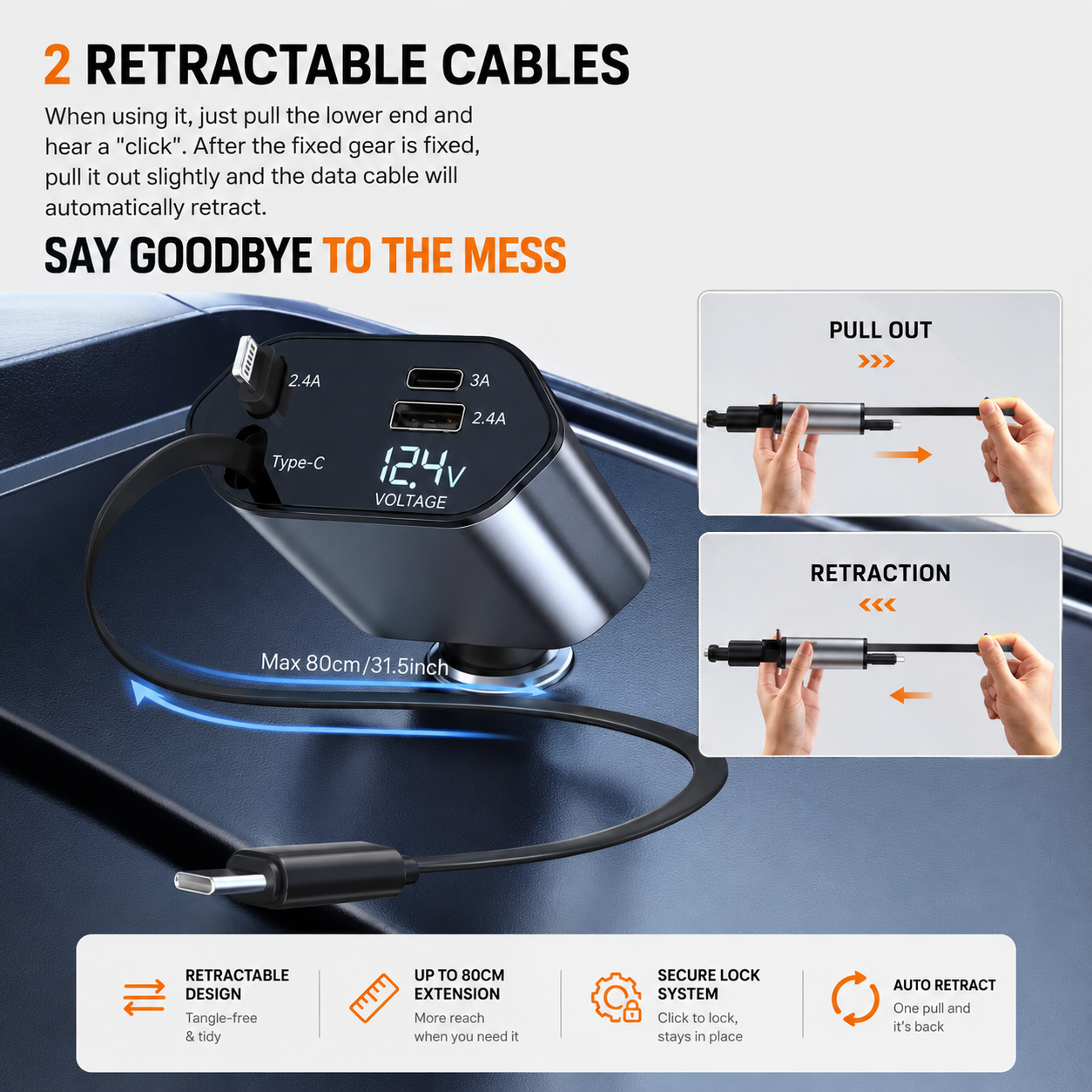 Vortek 4-in-1 Rapid Car Charger