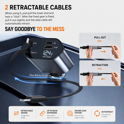 Vortek 4-in-1 Rapid Car Charger