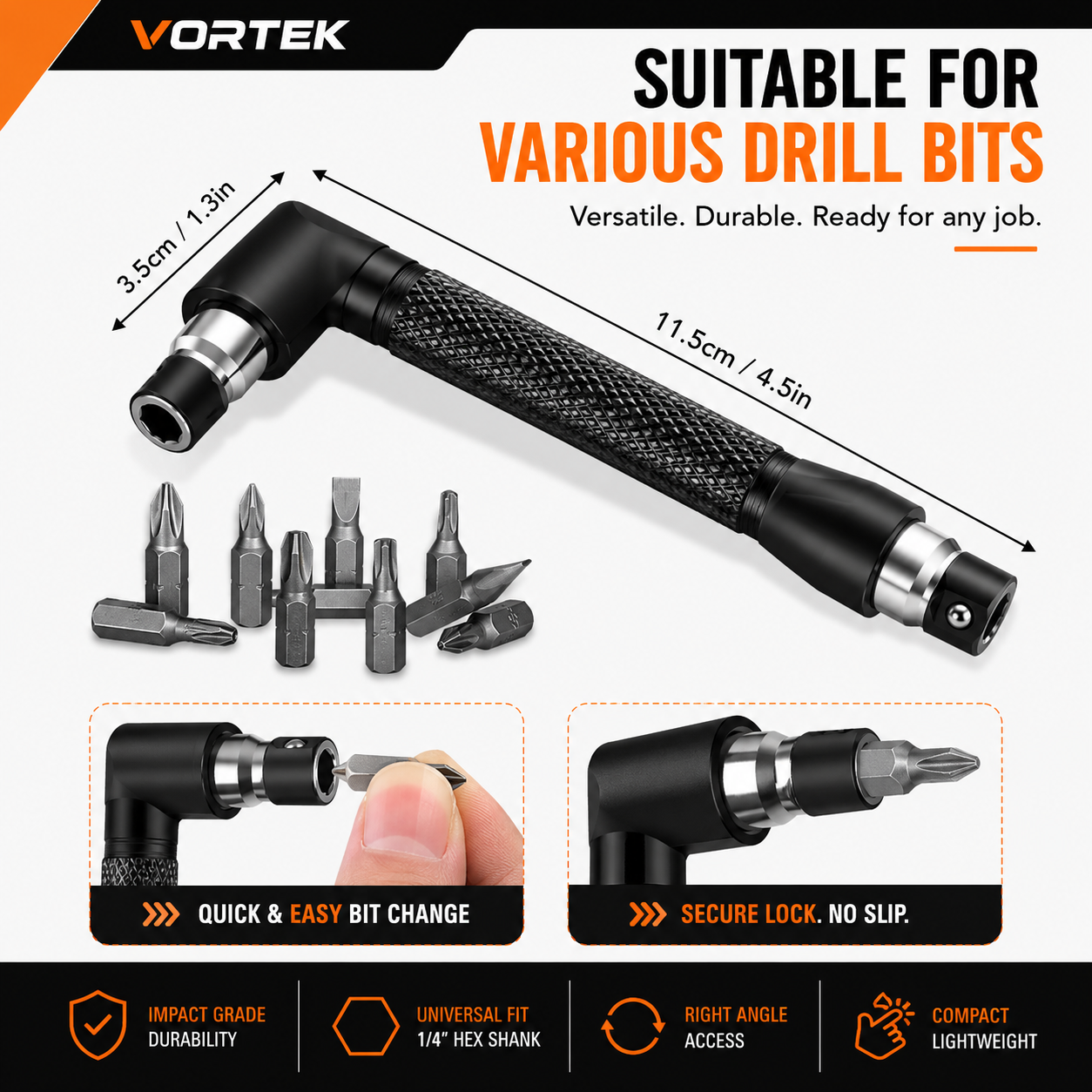 Vortek Right Angle Drill Attachment Set