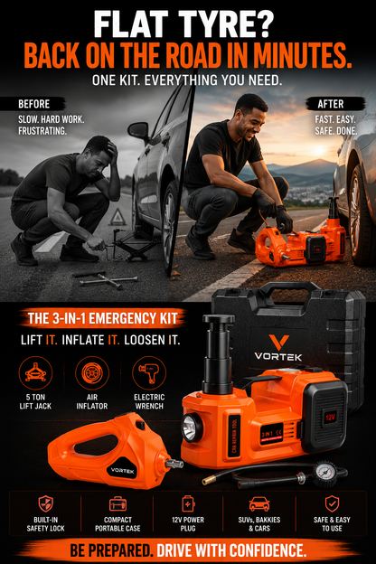 Vortek 3-in-1 Electric Car Jack