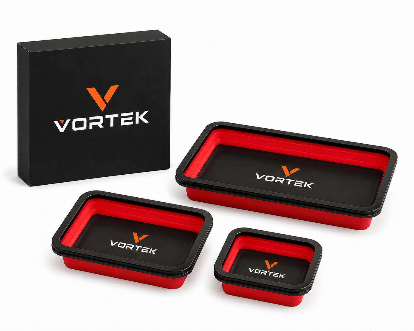 Vortek 3-Piece Magnetic Parts Tray Set
