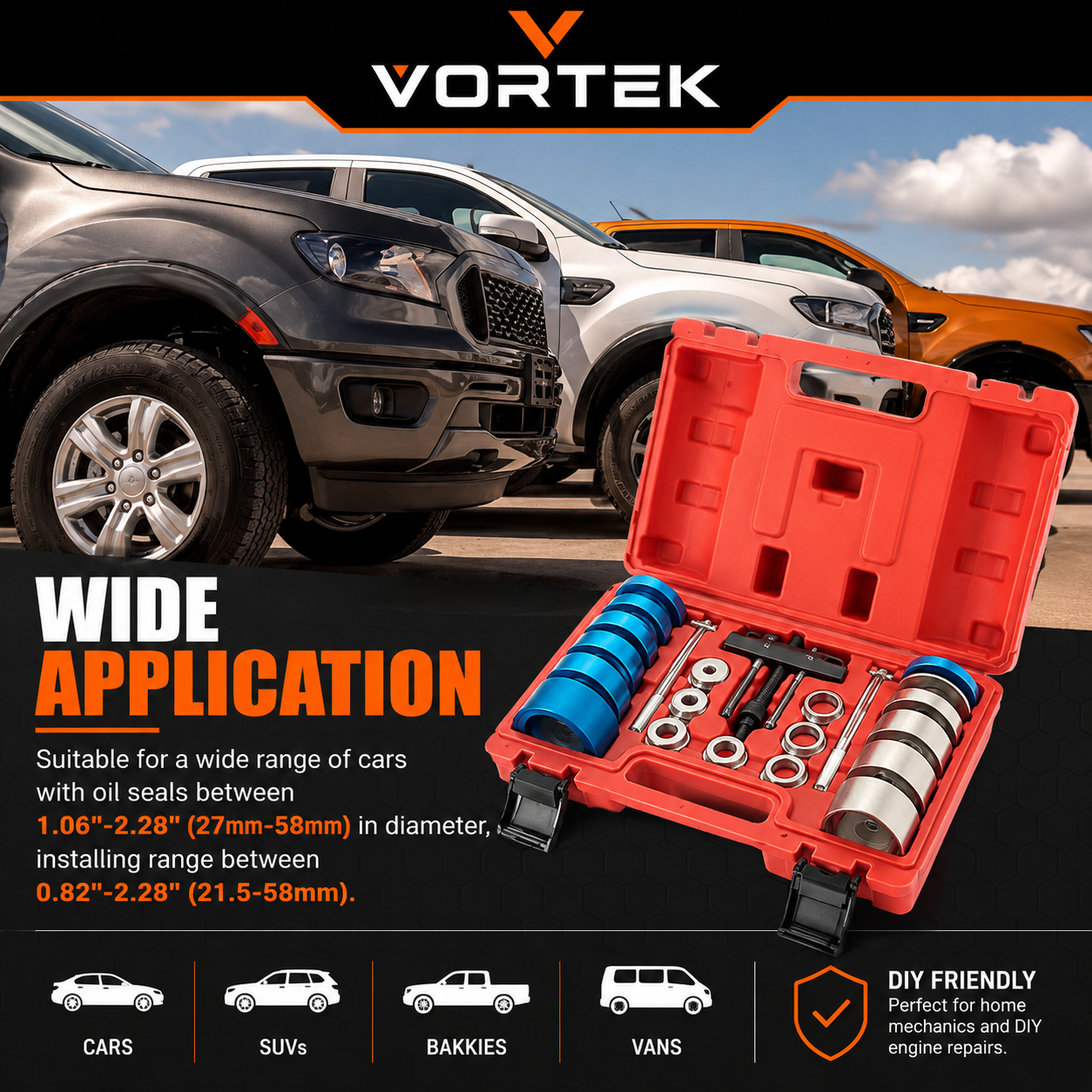 Vortek 22pc Camshaft Seal Remover and Installer