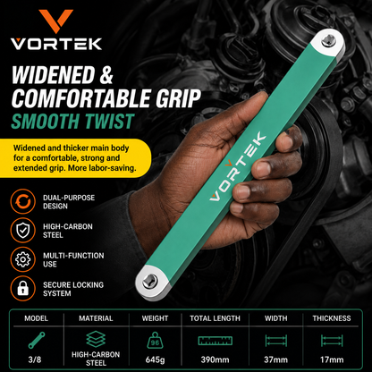 Vortek 2-in-1 Ratchet Extension Wrench