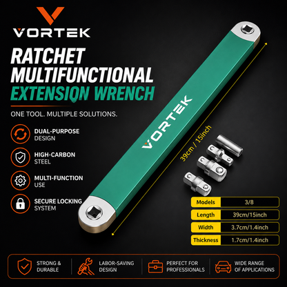 Vortek 2-in-1 Ratchet Extension Wrench