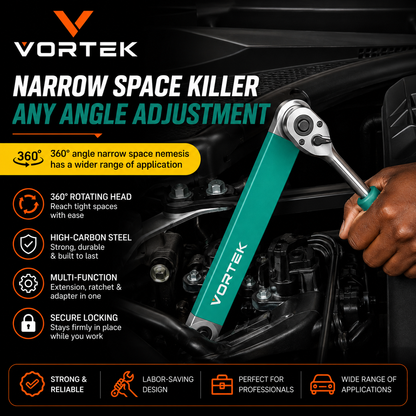 Vortek 2-in-1 Ratchet Extension Wrench