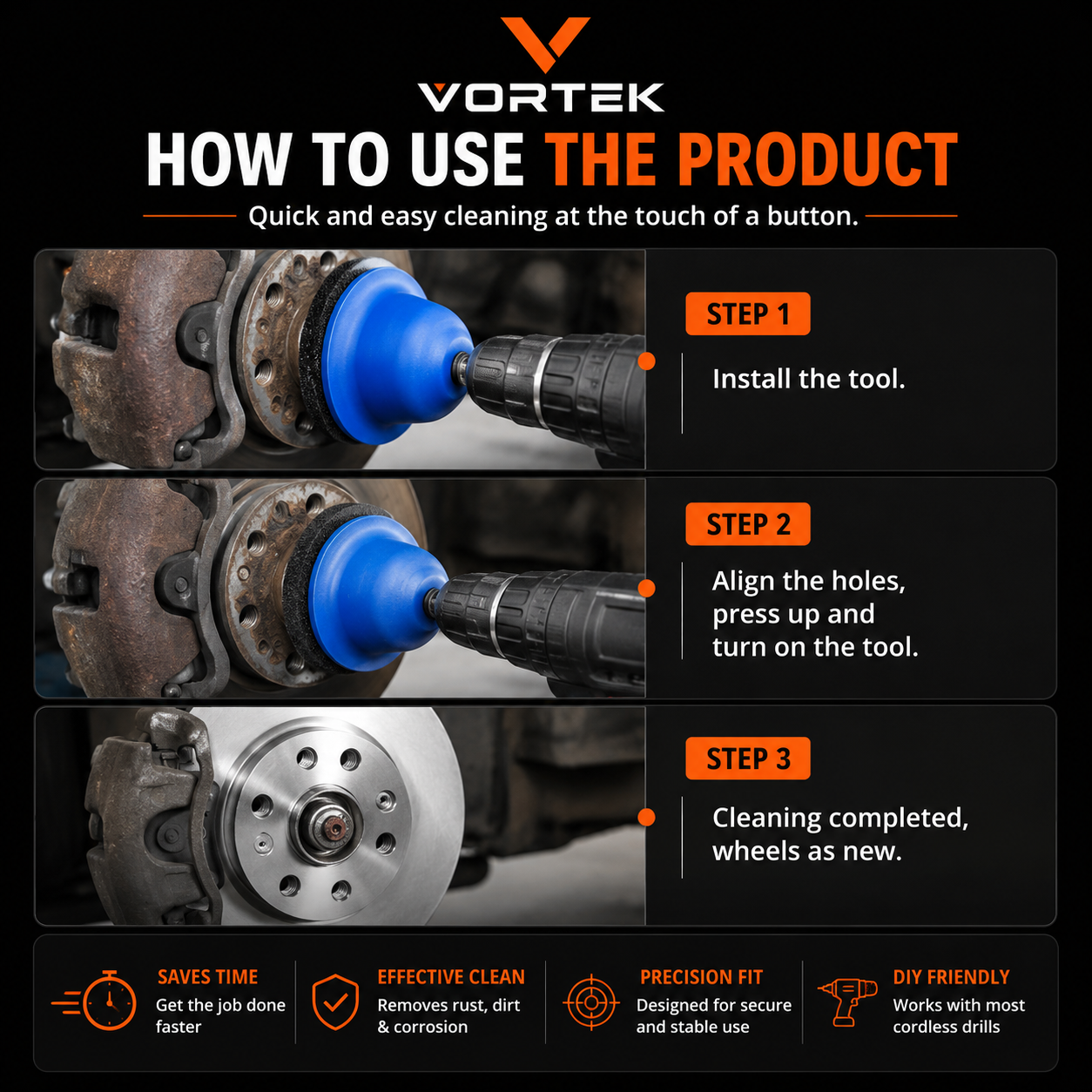 Vortek Wheel Hub Cleaning Disc