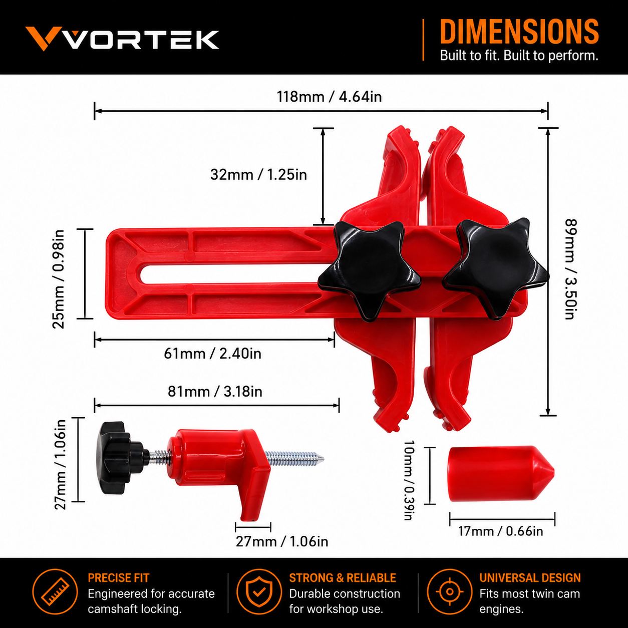 Vortek Universal Camshaft Locking Tool Set