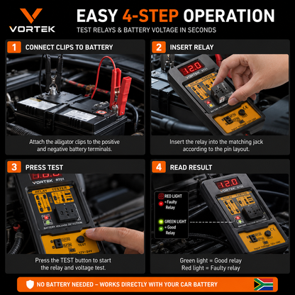 Vortek RT01 Relay Tester & Battery Voltage Detector
